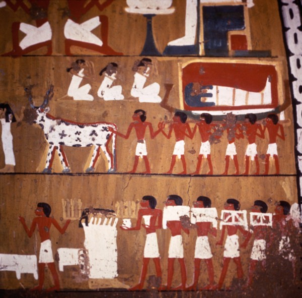 Scenes from a funeral procession