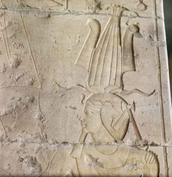 A sculpture in relief from the temple of Queen Hatshepsut at Deir el Bahri