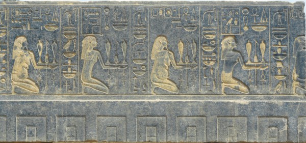 Relief from the Red Chapel of Hatshepsut which was demolished by her successor Tuthmosis III