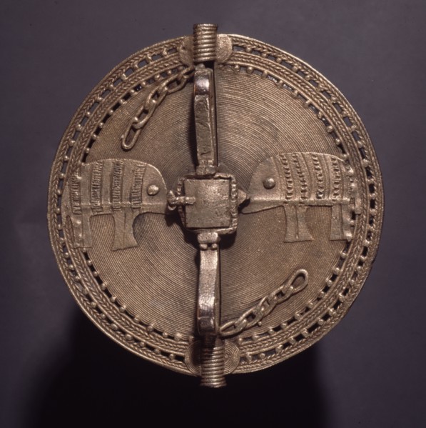 A pendant with an elephant design