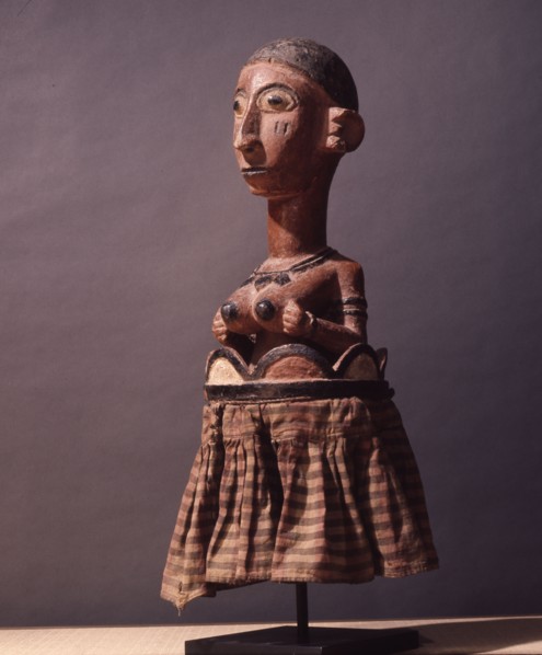 A figure probably from an altar which promotes the fertility ofwomen and crops
