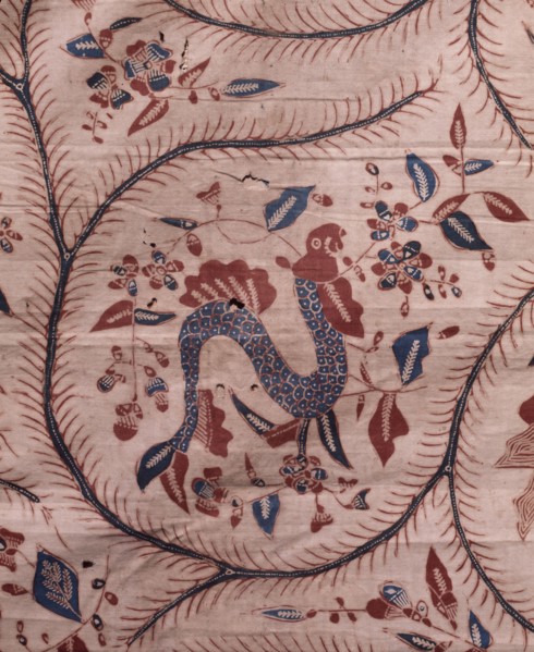 A batik sarong with Water Pictures design using the positive technique