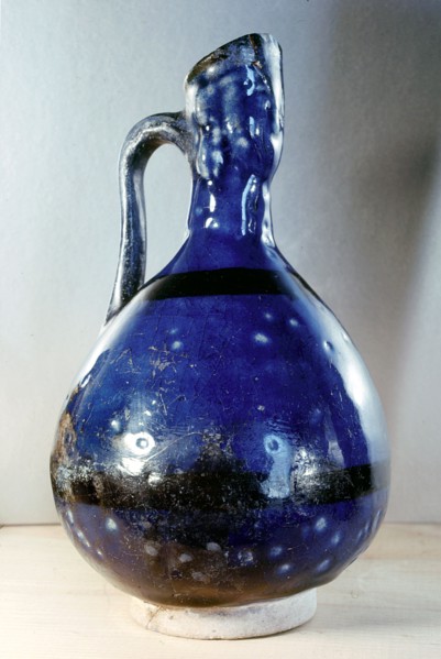 Sherbet jar with a top in the shape of a female head