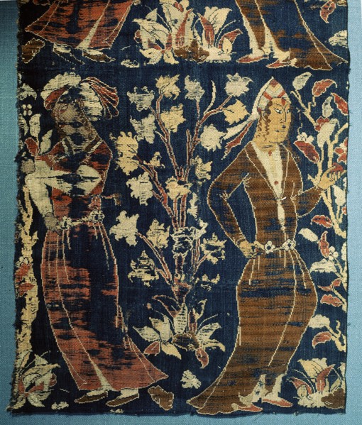 Detail of a fragment of compound silk cloth