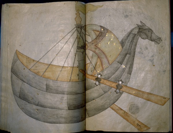 Illustration from a copy of The Book of Fixed Stars, written originally by the great Muslim astronomer Adb al Rahman Umar al Sufi