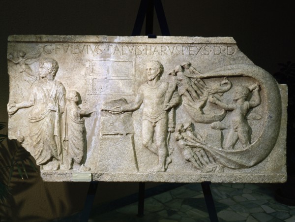 Relief found near the Temple of Hercules at Ostia