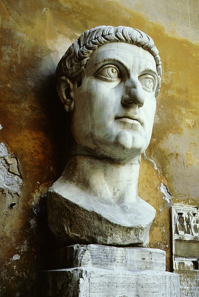 The head from a gigantic statue of Constantine the Great