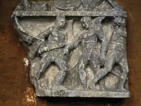 Relief with gladiators