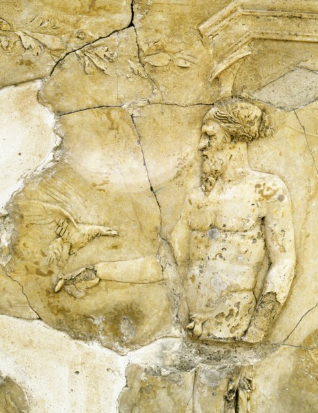 Stucco decoration from a house beneath the Villa Farnesina, Rome, dating from the late 1st century BC