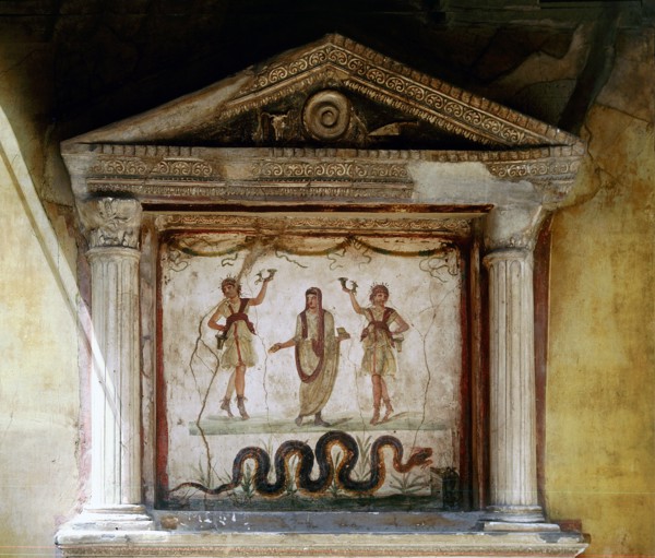 Shrine of the household gods in an atrium of the House of the Vettii