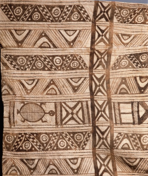 A painted cloth costume worn by a Senufo Poro society masquerader