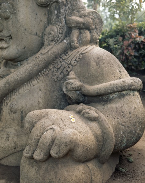One of the huge stone raksasa demons that protected the temple from evil spirits