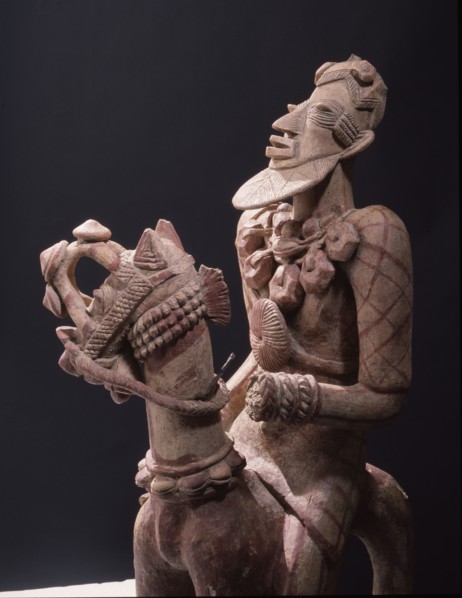 A terracotta figure of a man excavated in the Djenne/Mopti area