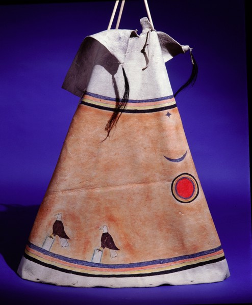 Model tipi with one of the types of sacred images applied to Medicine tipis