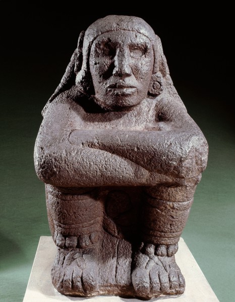 Seated figure of Xochipilli, the Aztec god of music and dance