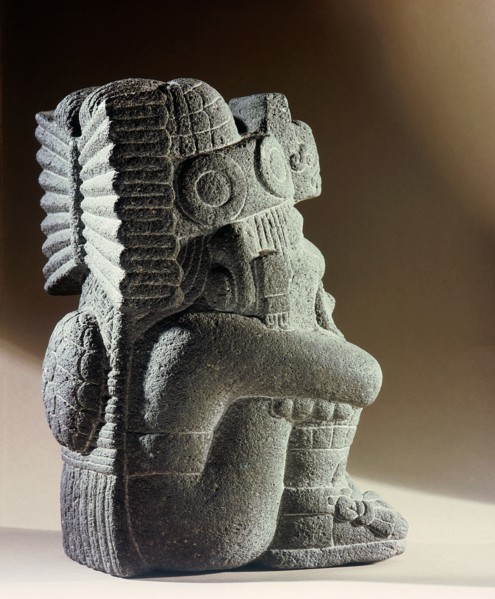 The Two Lord, Ometecuhtli who was both male and female and the supreme creative deity in the Aztec Pantheon