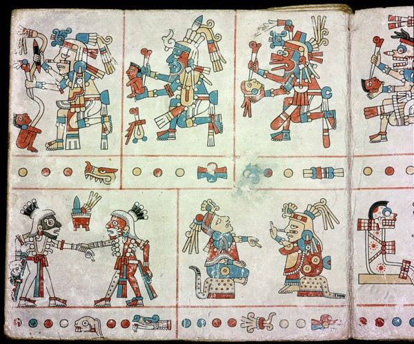 Page from the Codex Fejervary Mayer, a ritual codex used as a birth chart