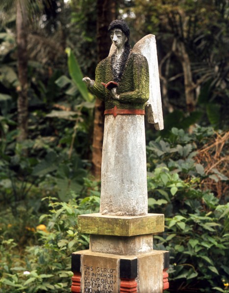 Wealth earned through the palm oil trade in the Niger Delta region financed a fashion for painted cement memorials where the deceased were depicted with the symbols of Christianity and European afflue...