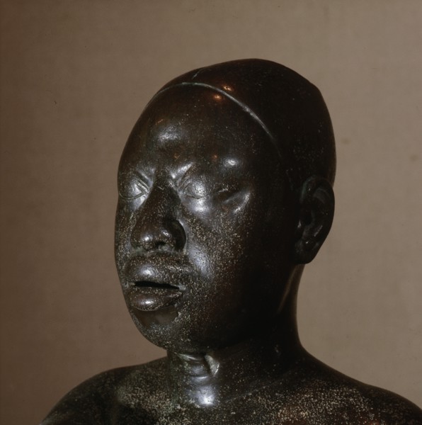 The legendary hero Tsoede is reputed to have brought this sculpture back to Nupe on his escape from Idah, the Igala capital, in the C16th