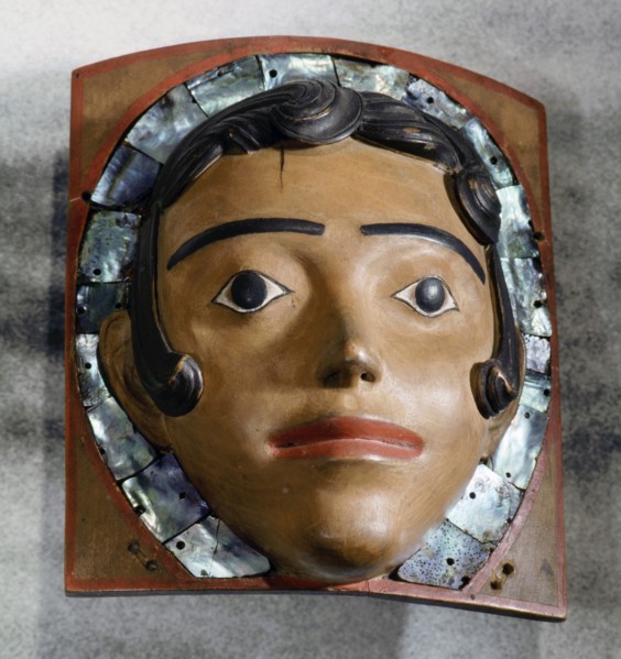 Dance headdress representing a spirit face seen by shamans in their trance