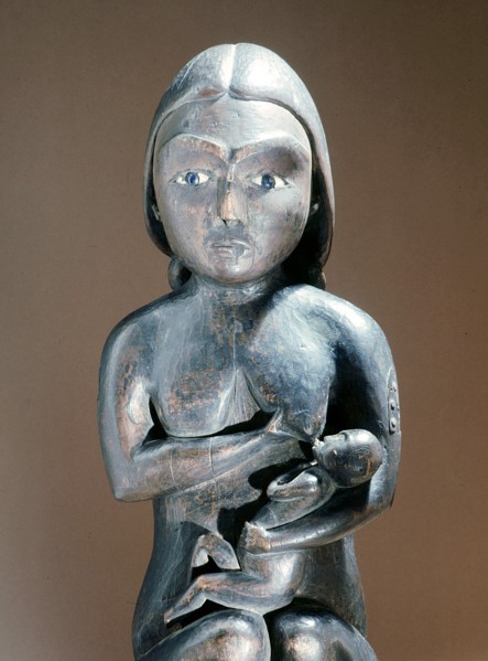 Mother breast feeding her child (detail)