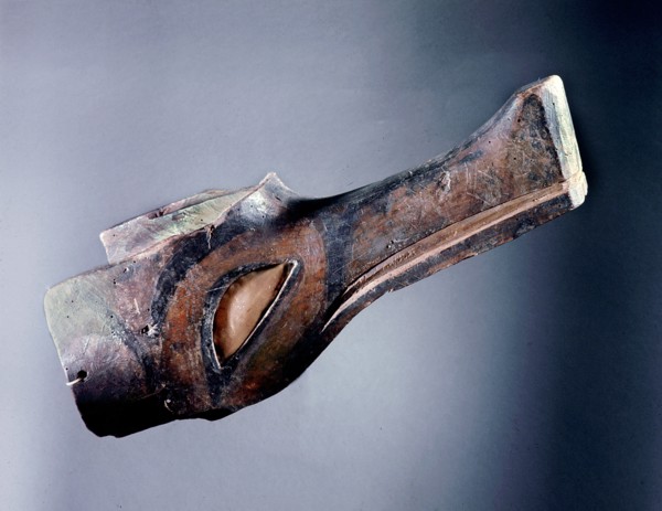 A wolf mask used in the Nootka Wolf Dance