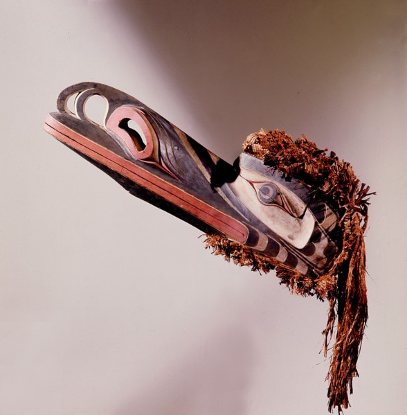 Mask in the form of Crooked Beak of Heaven, identified by the curve over the upper beak