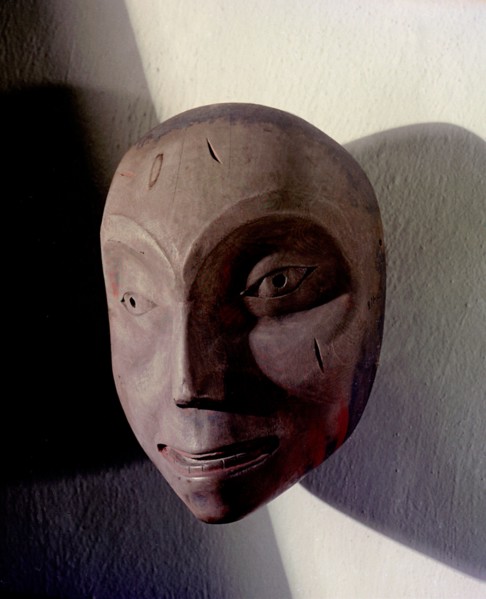 Shamans mask in the form of a human face