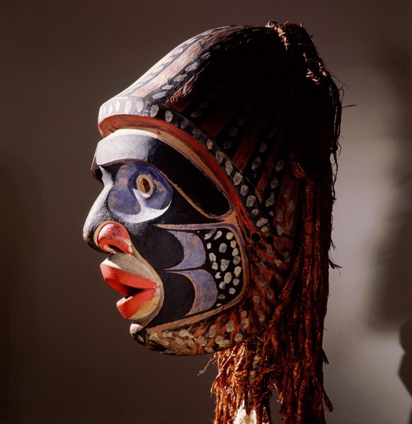Mask with humanoid face