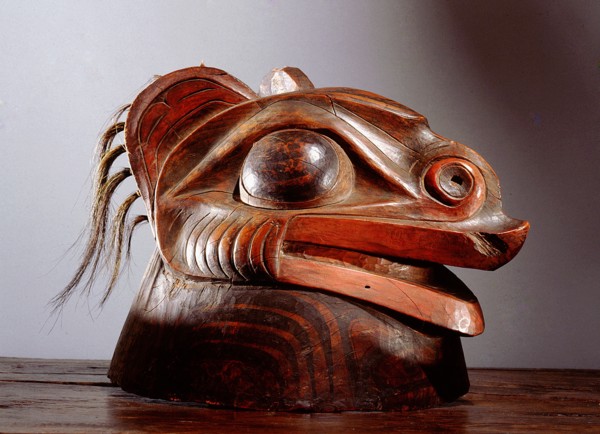 A very unusual and early warriors helmet, the representation of which may be a mouse or other rodent