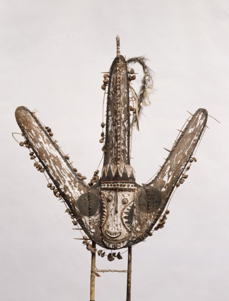 Canoe shield from a Swagup area war canoe, used on head hunting raids on neighbouring villages