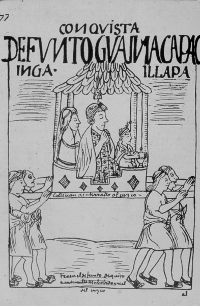 Facsimile of a drawing by Felipe Guaman Poma from his El Primer Nueva Coronica y Buen Gobierno