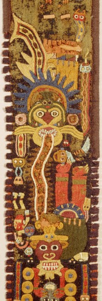Detail of a complex Paracas linear style textile
