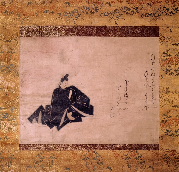 Portrait of Fujiwara Teika, from the Jidai Fudo Uta Awase Emaki, a book of the portraits and poems of 100 poets