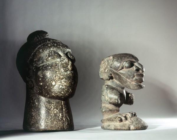 The original use of these stone heads, also called Mahan Yafe is unknown