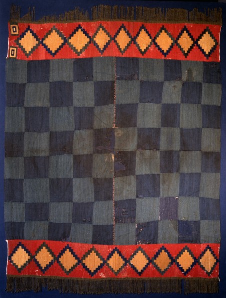 Textile with geometric design possibly used during ceremonial processions