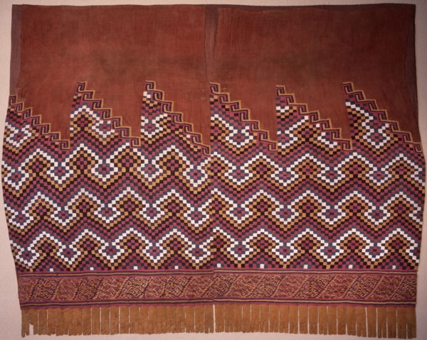 Textile with geometric design possibly used during ceremonial processions
