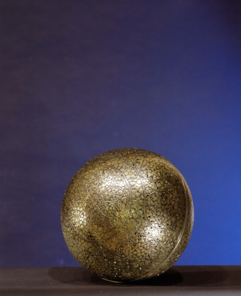 A perforated globe intended as an incense burner