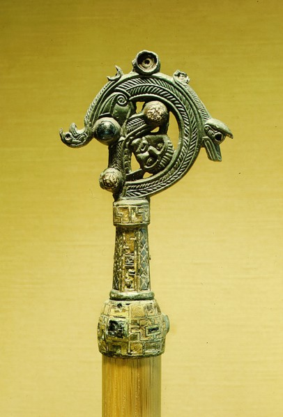 Head of bishops crozier of Irish workmanship which was found at Helgo near Birka, Sweden