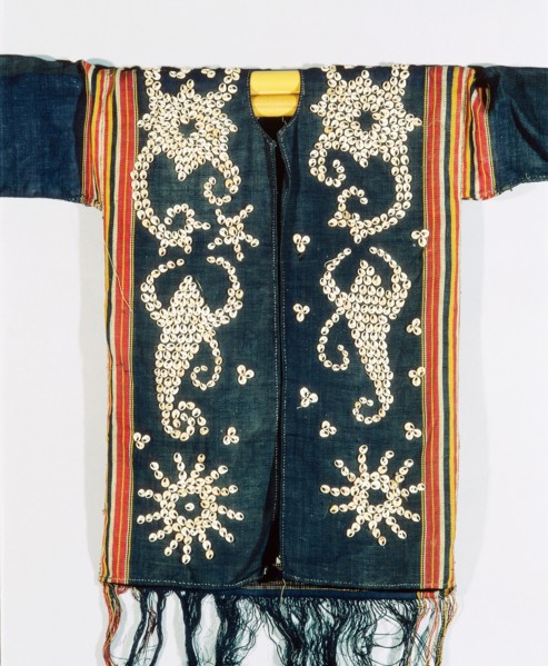 Cut shell decorated jacket worn by Apo Kayan people at ceremonies connected with agriculture, warfare, and the commemoration of the dead