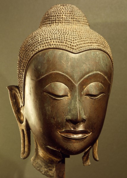 A head of a Buddha in the style of the Ayuthya School
