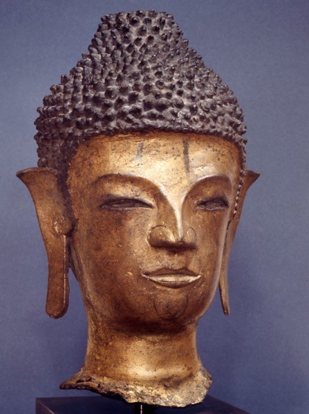 A head of a Buddha in the style of the Lan Na School