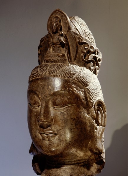 The head of the Bodhisattva Guanyin, Goddess of Mercy