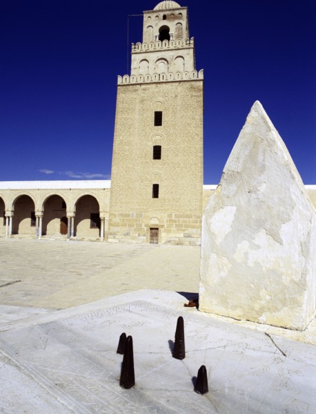 The courtyard of the Great Mosque at Kairouan, one of the oldest Islamic buildings and the first important one in North Africa