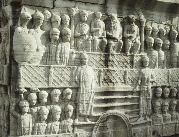 The reliefs on the base of the obelisk erected by Theodosius I show the emperor at the circus with his court, guards and other spectators