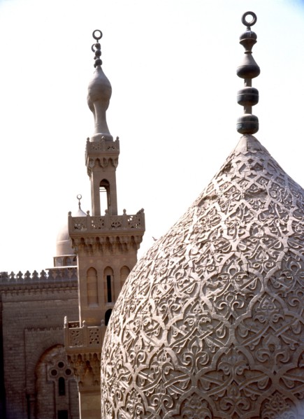Domes with floral design form the funerary complex of Emir Qanibay Qara