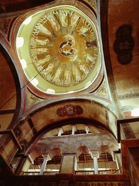 Interior view of the dome of the church of St