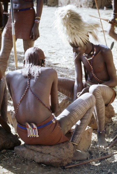 Masai warriors with body paint