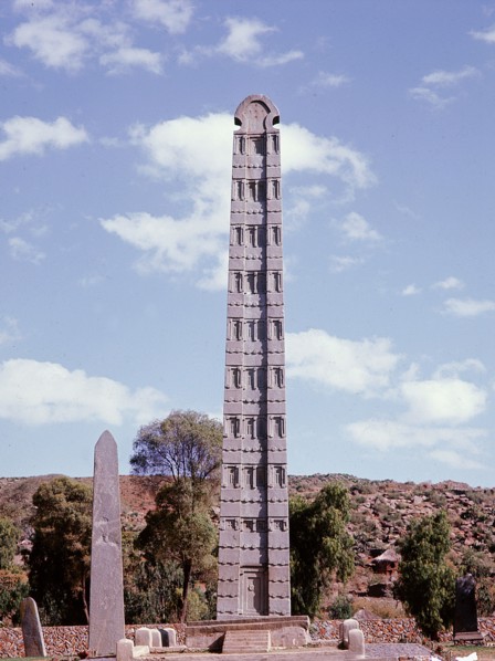 The tallest of the still erect stelae at Axum