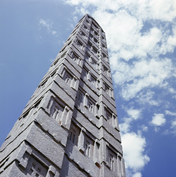 The tallest of the still erect stelae at Axum